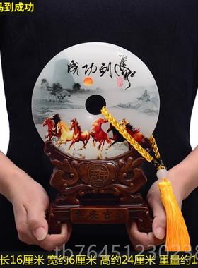 高档平安扣摆招财乔迁新居新礼办品房公室桌家居客厅酒柜装饰品件