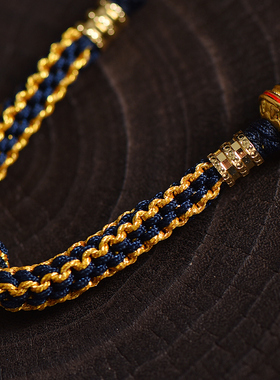 藏式手搓棉绳吊坠绳编绳