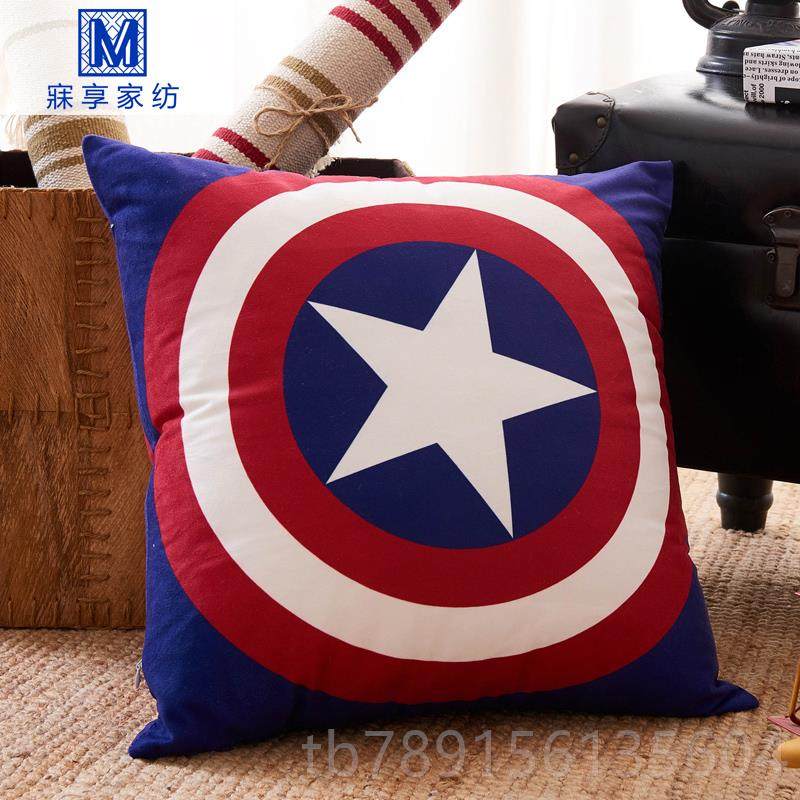 高档美式英办伦皮条沙发抱枕垫米字旗星客厅公室家用男孩靠美国队,淘宝优惠券,粉丝福利购,淘宝优惠卷