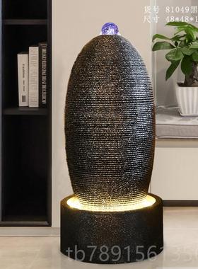 高档中式水流水喷泉循环景观客厅风水球玄关饰财蛋办公招室装加湿