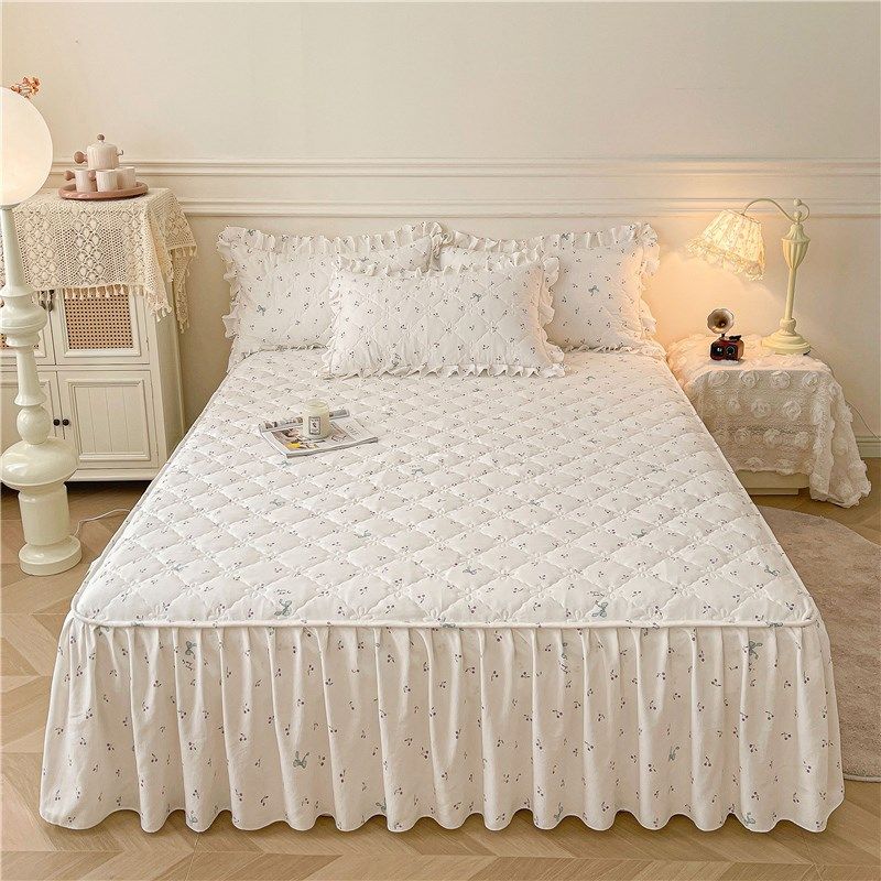 2025新款床裙床笠二合一夹棉床罩床套H带裙边遮丑四季通用床围床,淘宝优惠券,粉丝福利购,淘宝优惠卷