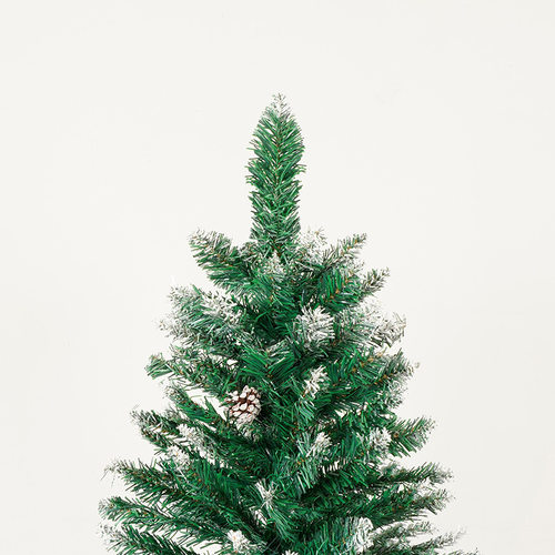外贸热销大型2.1米pvc喷白圣诞树现货 新款圣诞节装饰品仿真树 - 图1
