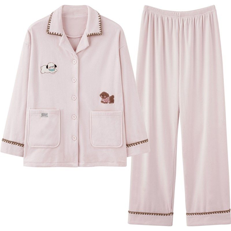 马克公主秋冬情侣家居服女可爱卡通海岛绒睡衣男保暖柔软薄绒套装,淘宝优惠券,粉丝福利购,淘宝优惠卷