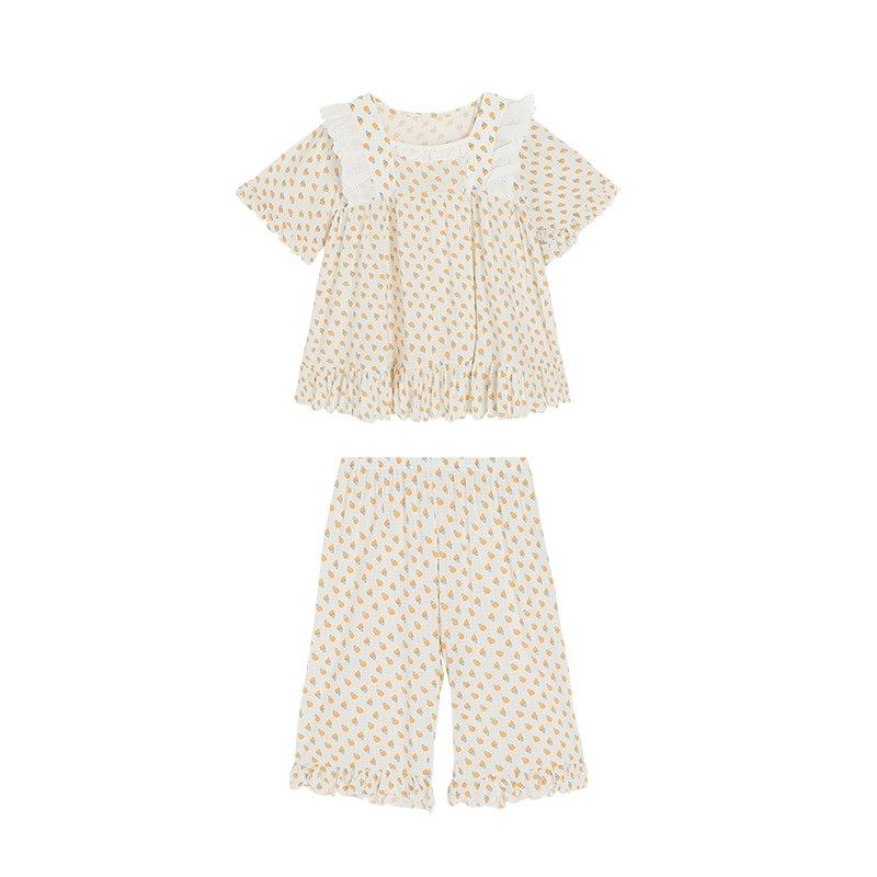 布丁哈鲁童装女童家居服套装儿童睡衣2024夏季新款洋气宝宝夏装小,淘宝优惠券,粉丝福利购,淘宝优惠卷