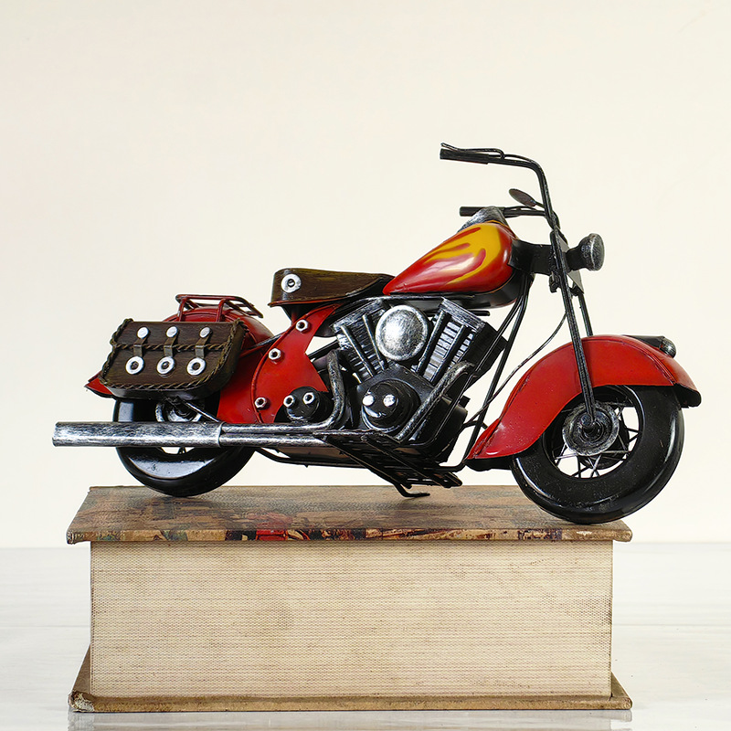 田园复古欧式摩托车手工模型道具装饰摆件创意家居金属工艺品饰品 - 图2