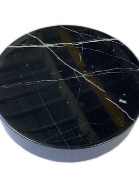 天然大理石材几何圆柱形音响垫板功放减震软装饰品工艺品底座摆放