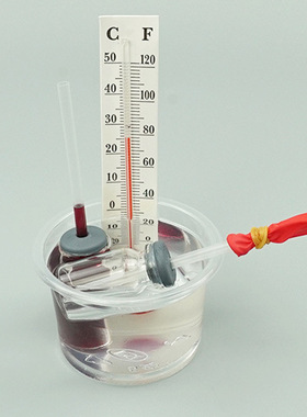 科学实验热胀冷缩温度计幼儿园学生儿童手工科技小制作材料包玩具