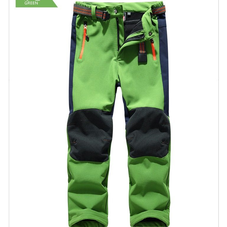 儿童户外防风防水加绒冲锋裤 小中大童抓绒防风防雨防水软壳裤,淘宝优惠券,粉丝福利购,淘宝优惠卷