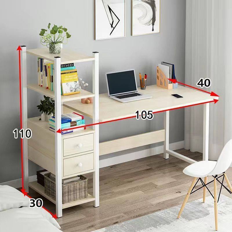 电脑桌书架一体台式桌家用卧室桌子钢架电脑桌学生写字台书桌,淘宝优惠券,粉丝福利购,淘宝优惠卷