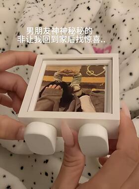 翻转相册戒指盒可旋转弹跳惊喜礼盒魔术盒子圣诞节跨年礼物送女友