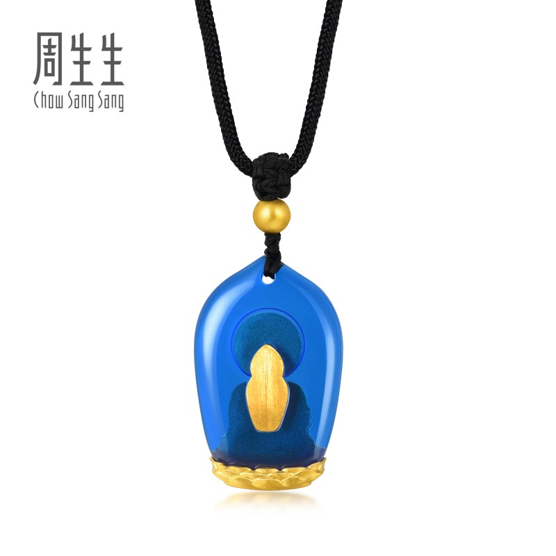 周生生华宇足金古法黄金药师琉璃光如来颈饰项链91842Z定价 - 图3