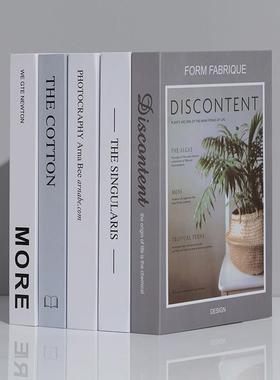 薄尺寸假书摆件模特摄影道具书样板间书柜装饰书展示柜摆设仿真书