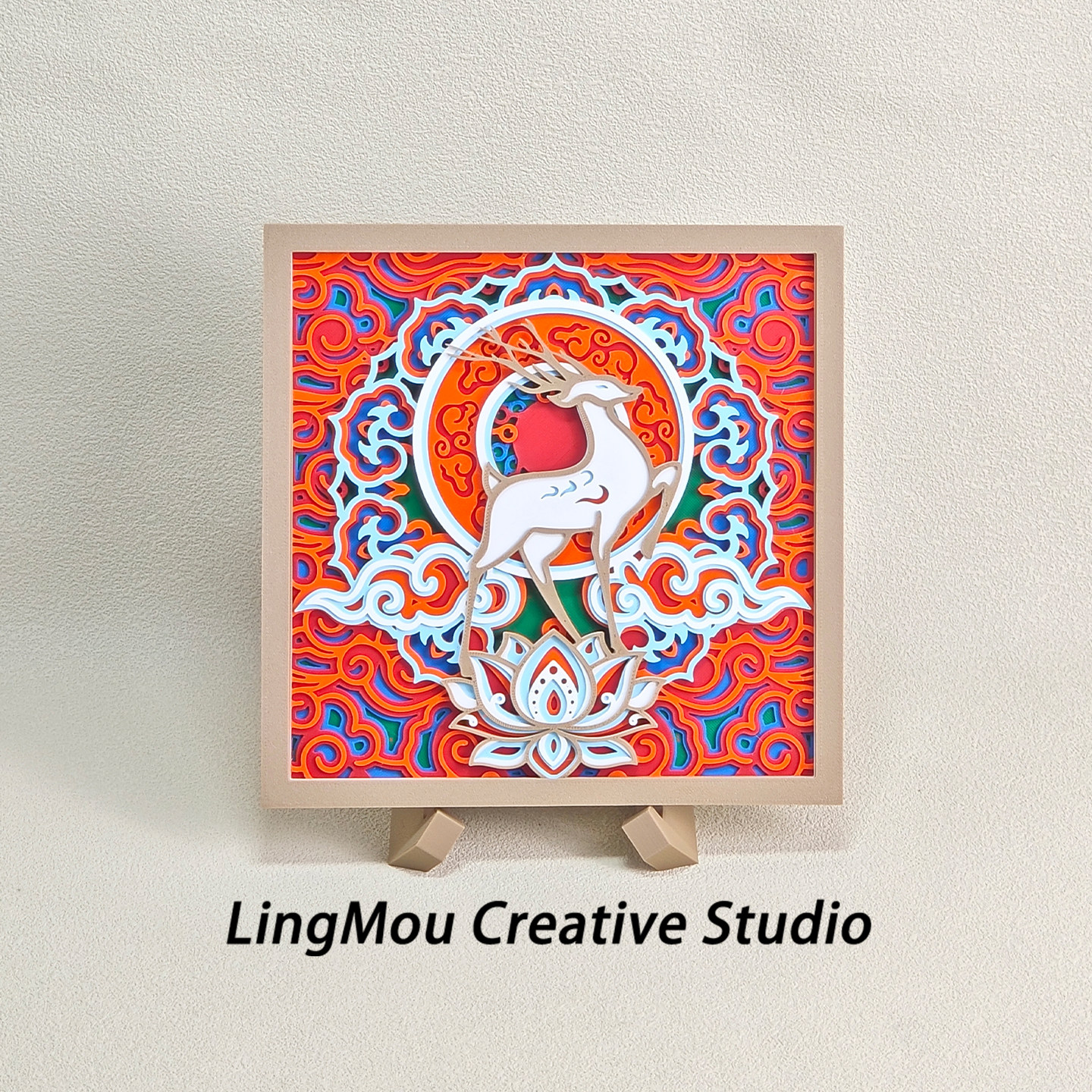 马踏祥云2026新年礼物3D打印叠印敦煌壁画九色鹿过年送礼品礼盒装