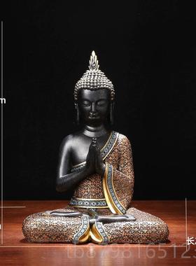 高档泰国家佛像居装饰品工风艺品小摆件玄关酒柜东南亚格泰式餐厅