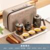 High-end fast travel tea set portable ceramic outdoor camping pot four pack cup guest cup tea set