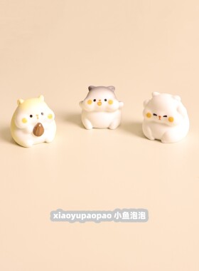 卡通可爱小仓鼠桌面摆件