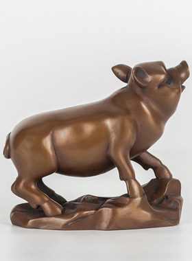 铜生肖铜十二12生肖摆件卡通铜鼠铜牛虎兔龙蛇铜马羊猴鸡狗猪属相