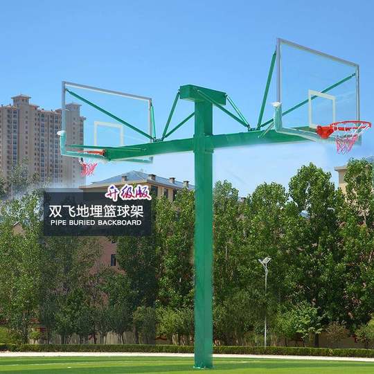 标准地埋篮球架户外成人家用训练比赛圆管方管固定室外篮球架