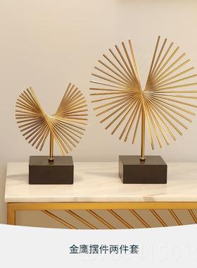 高档现代轻奢风高档摆件家创柜意办公室桌厅面北欧客电视柜酒居装