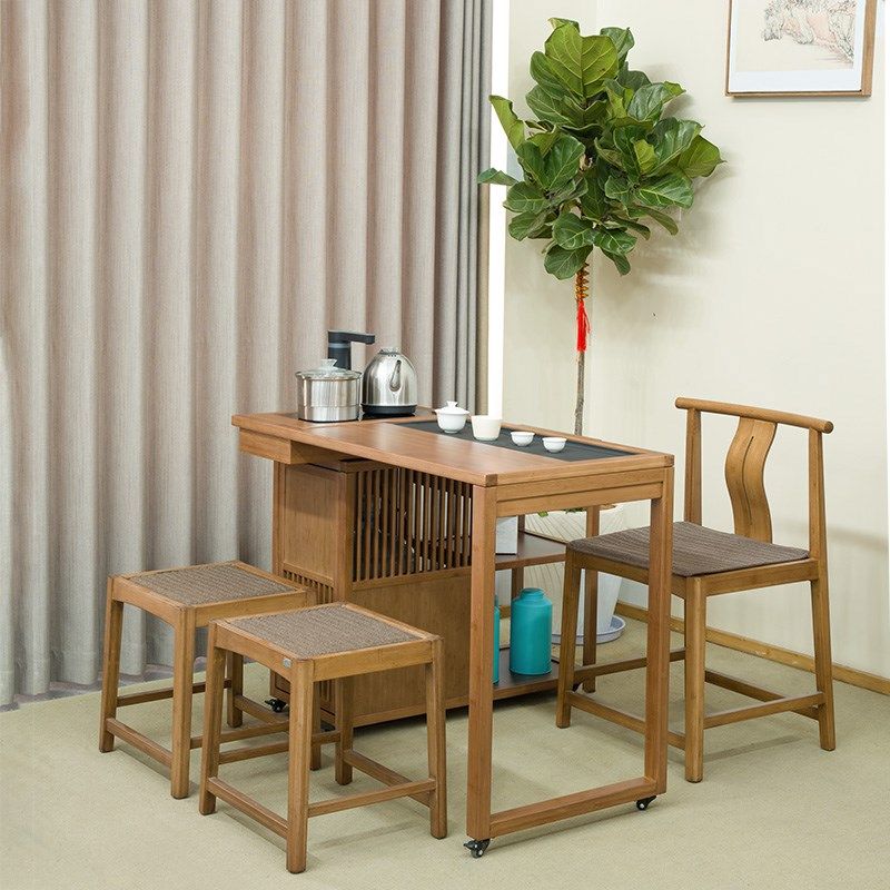 祥福可移动旋转千姿茶桌茶水柜茶台小户型阳台烧水壶一体桌椅组合,淘宝优惠券,粉丝福利购,淘宝优惠卷