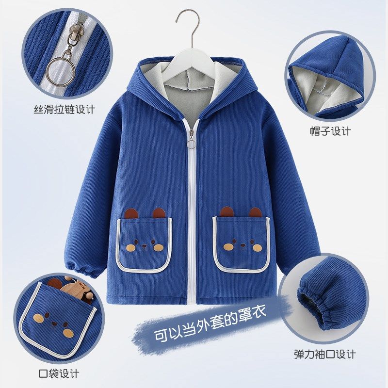秋冬儿童罩衣中大童加长加大码防水防脏护衣套羽绒服男女外穿洋气,淘宝优惠券,粉丝福利购,淘宝优惠卷