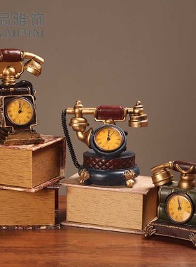 复古 老式电话机模型 服装店酒吧咖啡厅 怀旧摆件 橱窗陈列装饰品