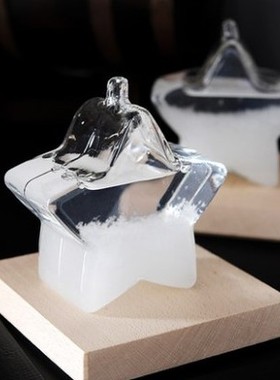 刻字天气预报风暴瓶粉色少女心情人礼物爱心办公书房桌面摆件礼物