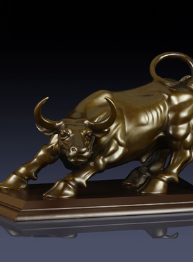 铜艺铺纯铜旺市牛铜华尔街牛汽车装饰摆件牛气冲天铜牛开业礼品