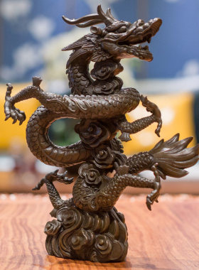 铜之魂铜龙摆件青龙新中式铜工艺品办公室客厅酒柜文创礼品送领导