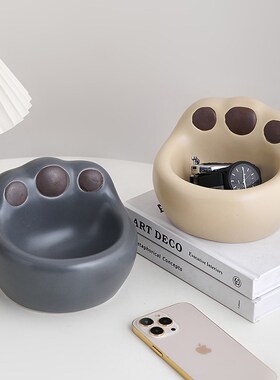 猫爪玄关钥匙收纳摆件入户进门置物架客厅装饰乔迁新居礼品送朋友