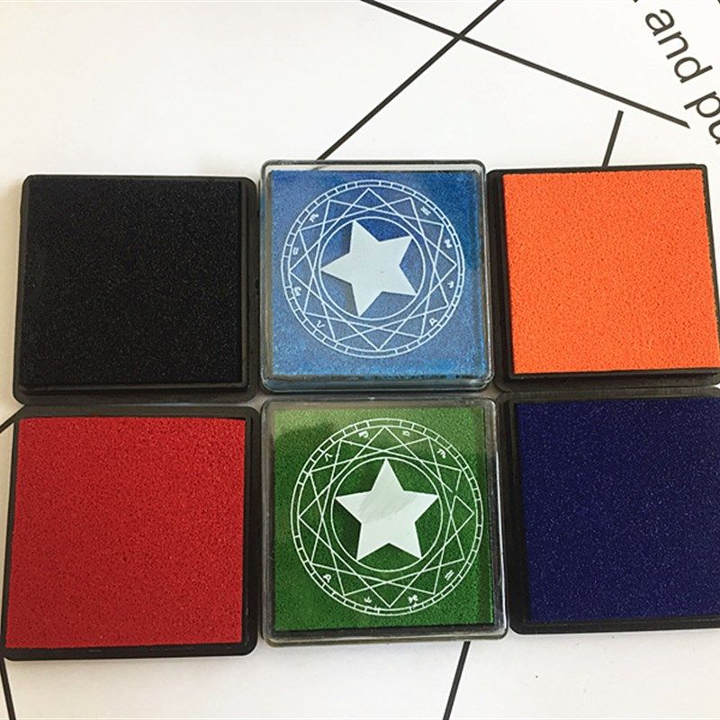 手账伴侣4*4cm印泥12色 儿童手指画 彩色印泥橡皮章印台,淘宝优惠券,粉丝福利购,淘宝优惠卷