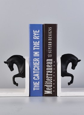 新中式铸铁人物动物马摆件办公室家居客厅玄关卧室书柜装饰品摆设