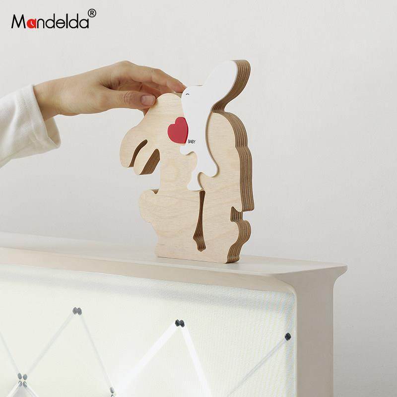 Mandelda客厅桌面摆件温馨呆萌兔装饰入户玄关家居电视柜创意饰品,淘宝优惠券,粉丝福利购,淘宝优惠卷