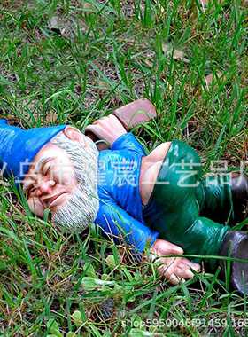 搞笑醉园侏儒创意醉园矮人装饰矮人园雕像树脂工艺品矮人雕像