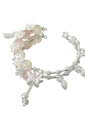 樱花季印象小众设计高级手链闺蜜手串情侣中式ins风高颜值礼物