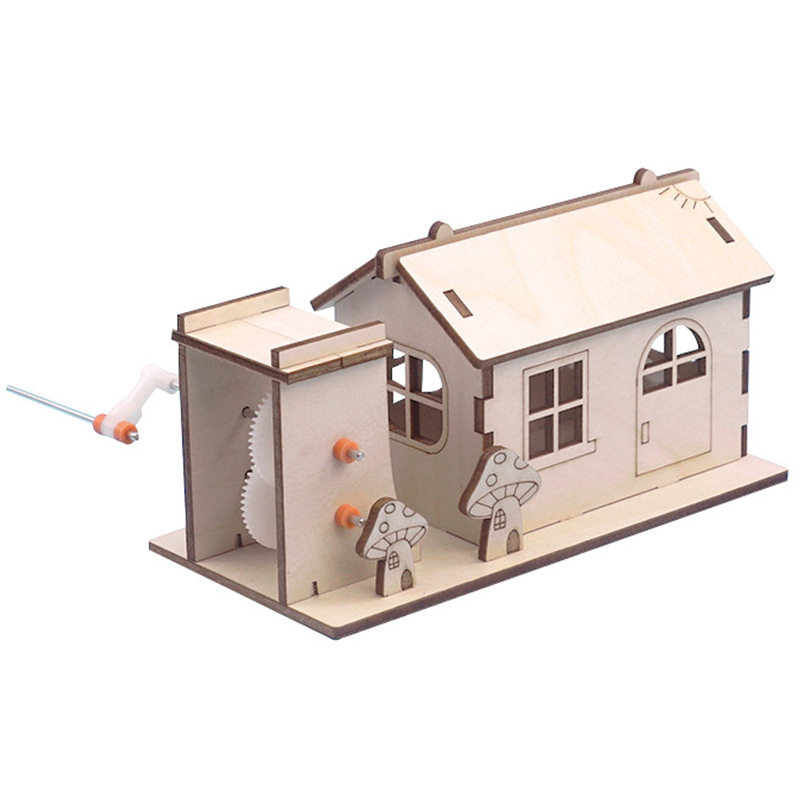 科技小制作手摇发电小屋学生diy木工亲子手工组装科学实验材料包,淘宝优惠券,粉丝福利购,淘宝优惠卷