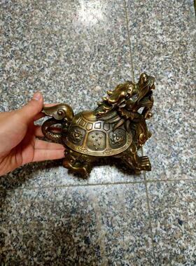 仿古中式摆件镇宅铜龙龟四兽青龙白虎朱雀玄武路冲壁刀招财阳台反