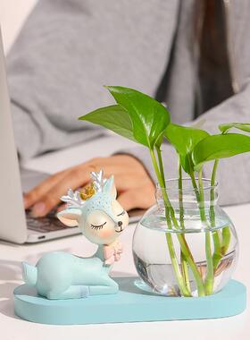 家居饰品轻奢摆件创意可爱鹿客厅电视柜工艺品装饰品摆设结婚礼物