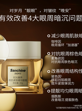 三精制药精华眼霜淡黑眼圈细纹女