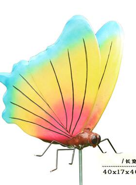园林景观摆件 户外花园庭院装饰 彷真大蝴蝶摆件玻璃钢树脂工艺品