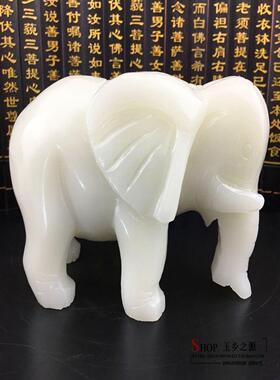 采购产品天然白玉大象装饰品，一对家庭客厅入口书柜，办公室装饰
