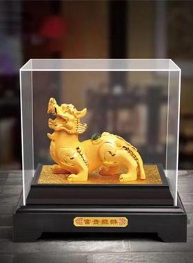 绒沙金貔貅金蟾镀金摆件办公室家居工艺品店铺开张开业活动礼品
