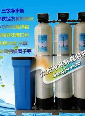 软化水设备全自动工业家用井水除铁锰黄泥水过滤器净化水设备