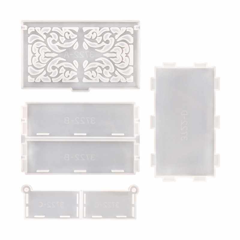花柬diy滴胶模具翻盖收纳盒模具花纹镂空拼装盒子树脂硅胶模具,淘宝优惠券,粉丝福利购,淘宝优惠卷