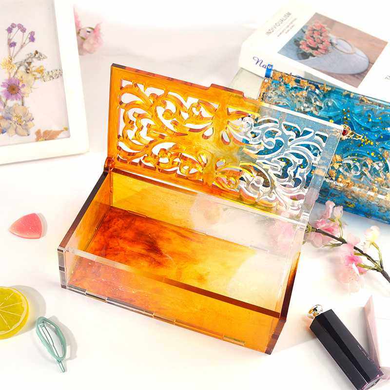 花柬diy滴胶模具翻盖收纳盒模具花纹镂空拼装盒子树脂硅胶模具,淘宝优惠券,粉丝福利购,淘宝优惠卷