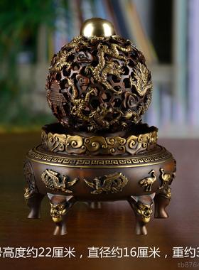 正品铜九乾坤鼎龙年吉祥物礼九品龙鼎摆件招青迁龙财开业乔客转厅