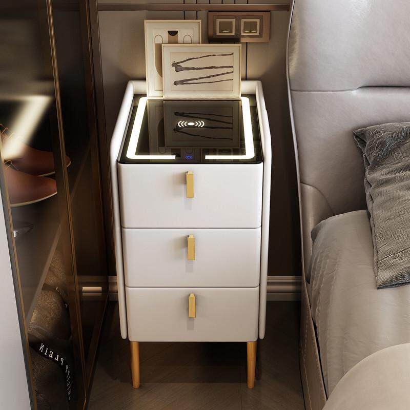 实木床头柜保险箱一体智能小型简约现代带家用防盗极窄多功能卧室,淘宝优惠券,粉丝福利购,淘宝优惠卷