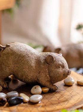 掬涵仿真小猪动物摆件可爱呆萌招财装饰品花园庭院景观桌面工艺品