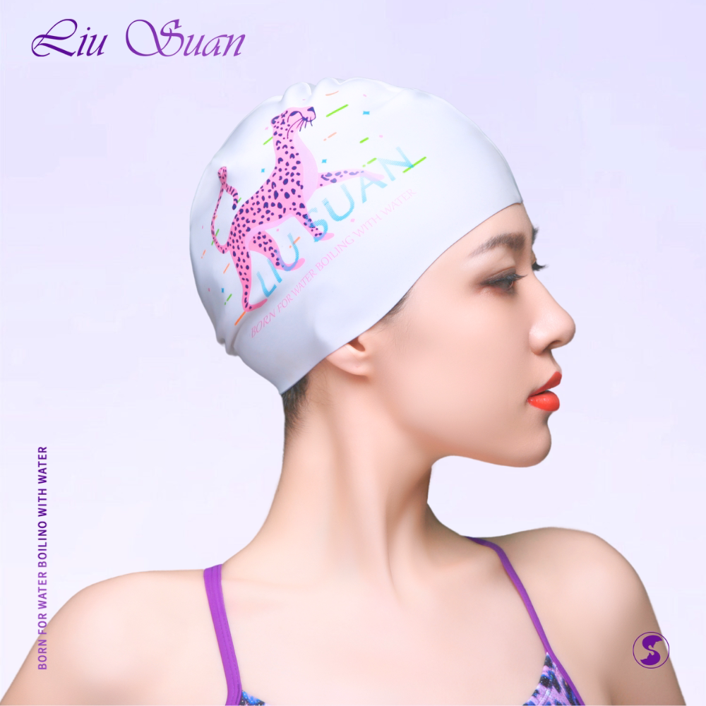 鎏酸泳帽2025年新款男女游泳馆专业训练不勒头大头围硅胶防水泳帽