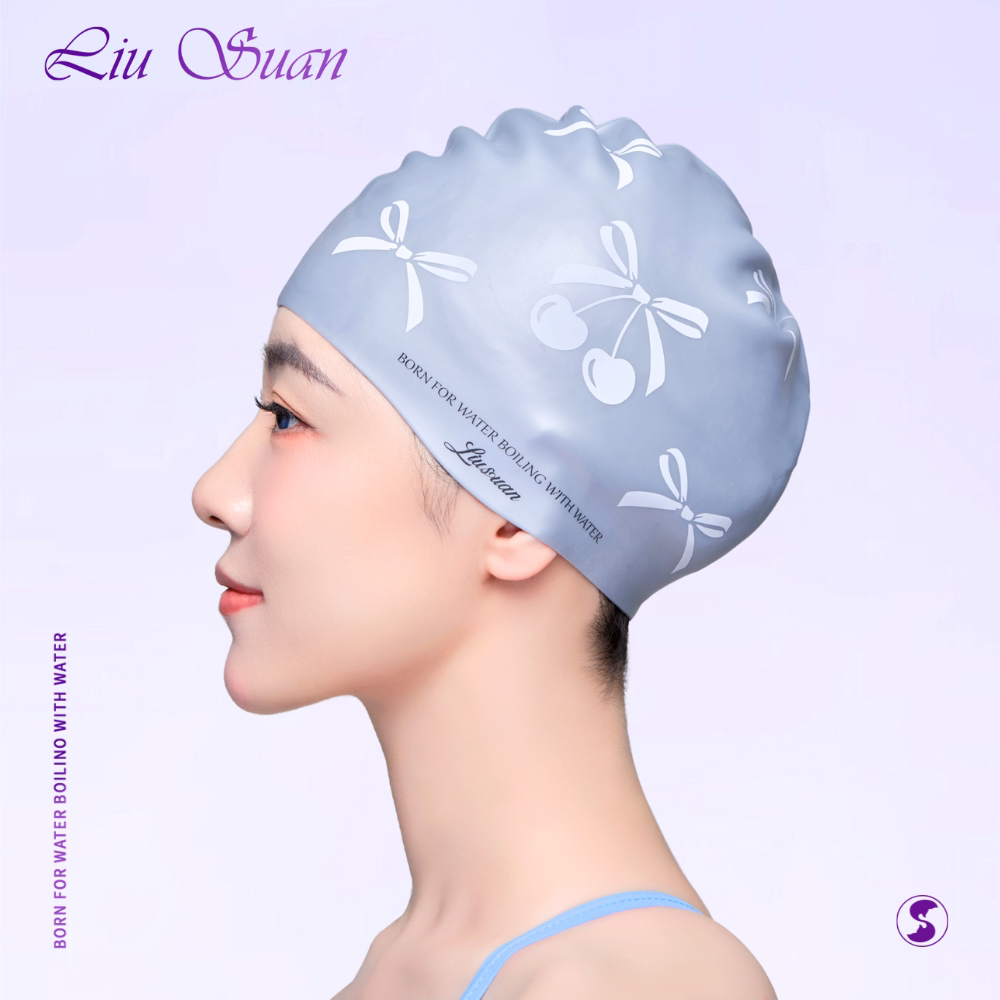 鎏酸泳帽2025年新款男女游泳馆专业训练不勒头大头围硅胶防水泳帽